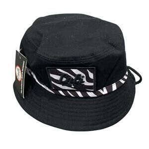 CALI STRONG Reversible Bucket Hat Zebra Print NEW